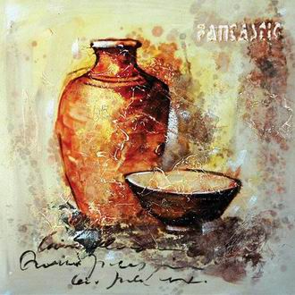 Textured Utensils oil painting